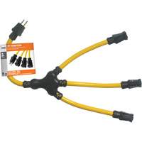 "W" Adapter, STW, 12/3 AWG, 15 A, 3 Outlet(s), 2' XJ240 | Fastek