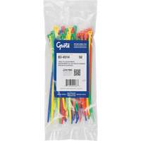 Nylon Cable Ties, 8" Long, 50 lbs. Tensile Strength Fastek