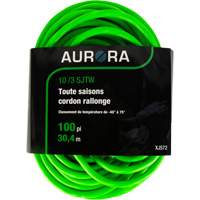 Cordon rallonge de calibre industriel, Toutes saisons, SJTW, AWG 10/3, 15 A, 100' Fastek