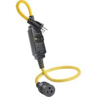 GFCI Cord Set with Automatic Reset, 120 V, 20 A, 3' Cord Fastek