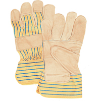 Fitters Patch Palm Gloves, Large, Grain Cowhide Palm, Cotton Inner Lining YC386R | Fastek