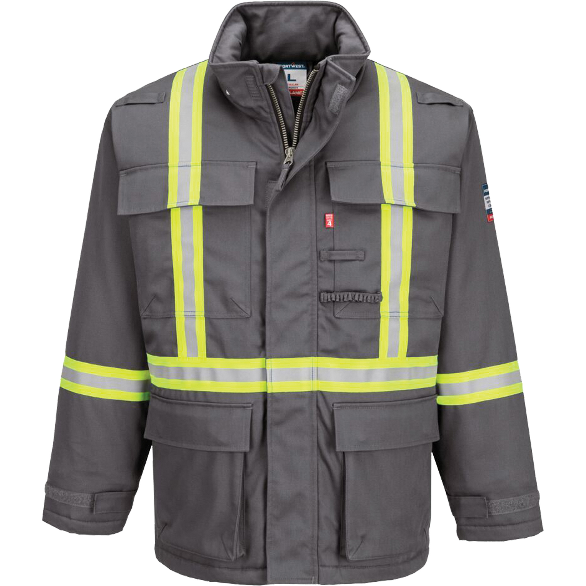 IFR Workwear Bizflame® 88/12 Insulated Winter Parka, Grey, 2X